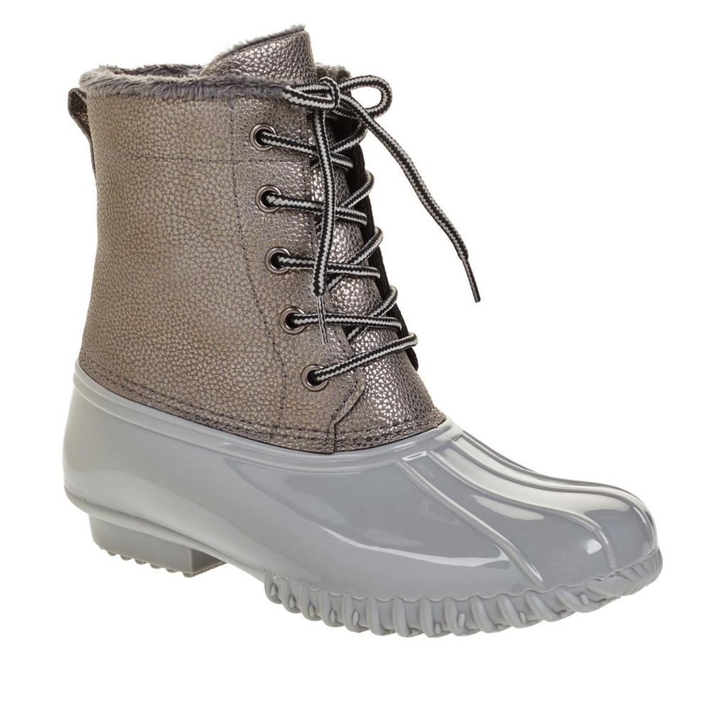 Nwt Sporto Bella Waterproof Leather Lace-Up Duck Boot With Zipper Sz 8m